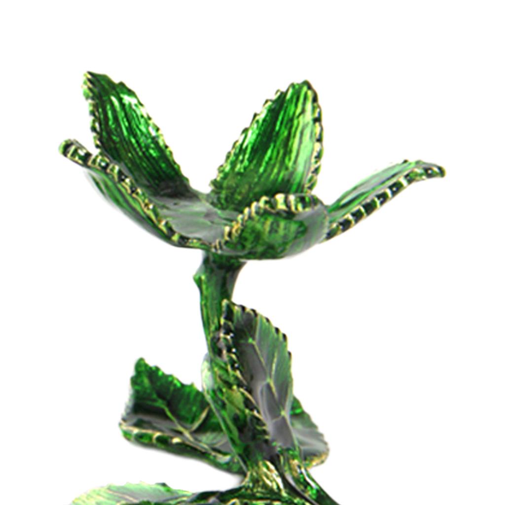 Lens Ball Crystal - Metal Plated Flower Display Stand for