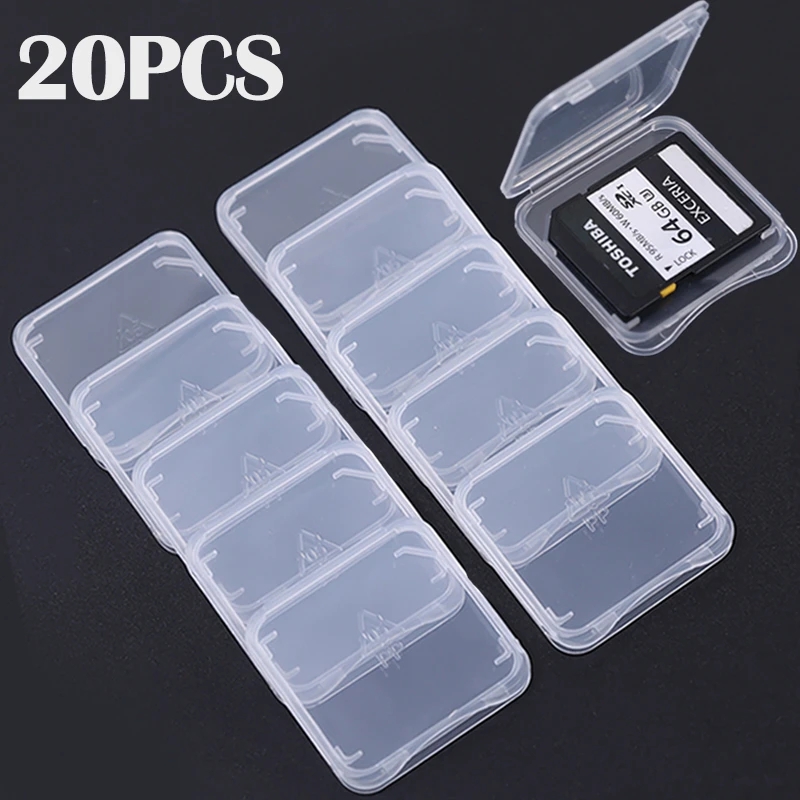 Memory Card Case - 20/10/5/1PCS Transparent TF/SD Memory Cards Protective