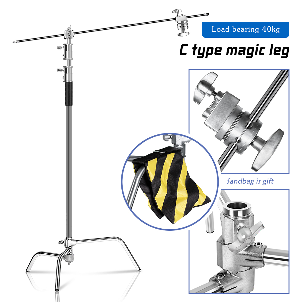 Photography Umbrella Diffuser - C-Stand Photography Stand Stainless Steel with