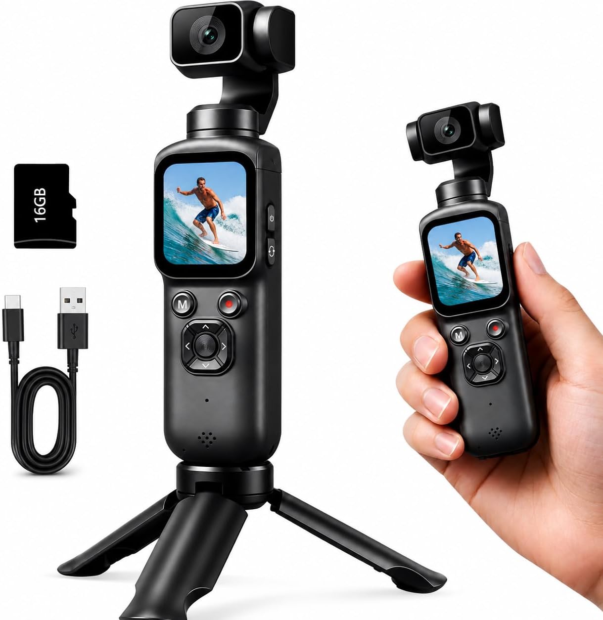 Photography Grid - 4K Handheld Gimbal Vlogging Camera for