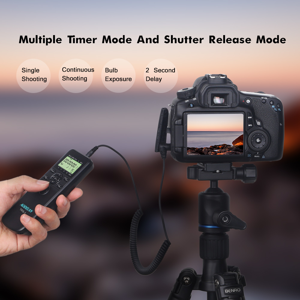 Timelapse Controller - AODELAN TRS-1 Timer Intervalometer Remote Control