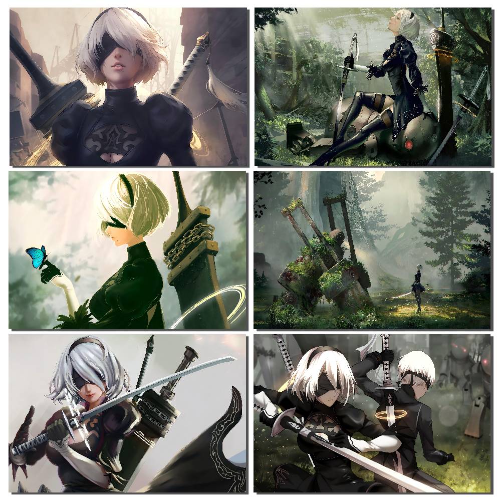 Photography Game - Painting Nier Automata Game Photography Backdrops