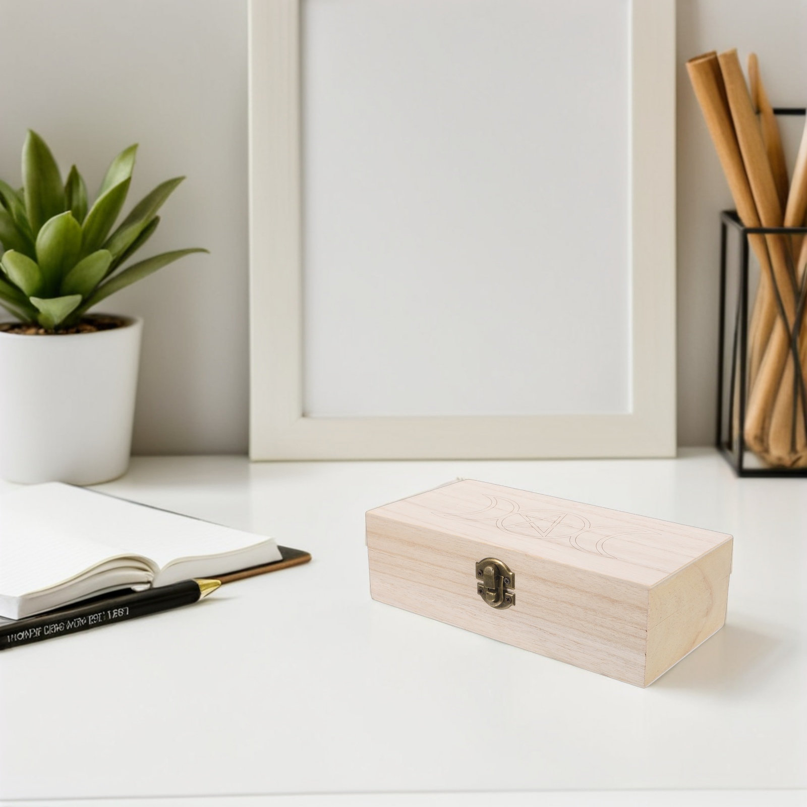 Memory Card Case - Wooden Tarot Card Holder Box Decorative