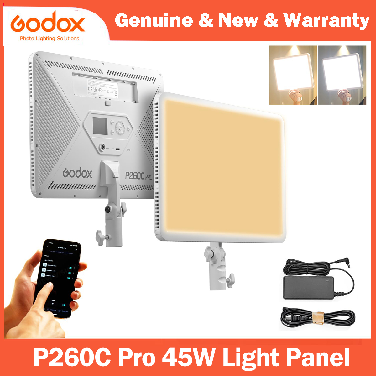 Video Led Light Panel - Godox P260C Pro LED Video Light
