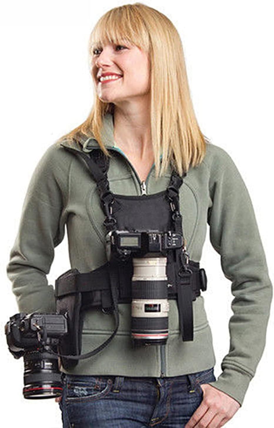 Photography Zone System - Carrying 2 DSLR Camera Double Shoulder