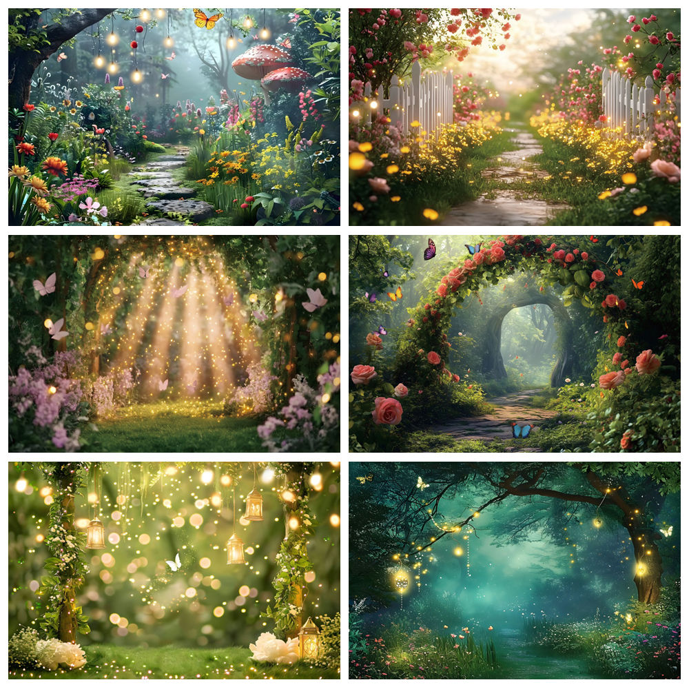 Photography Natural Lighting - Fairy Tale Garden Backdrop for Photography
