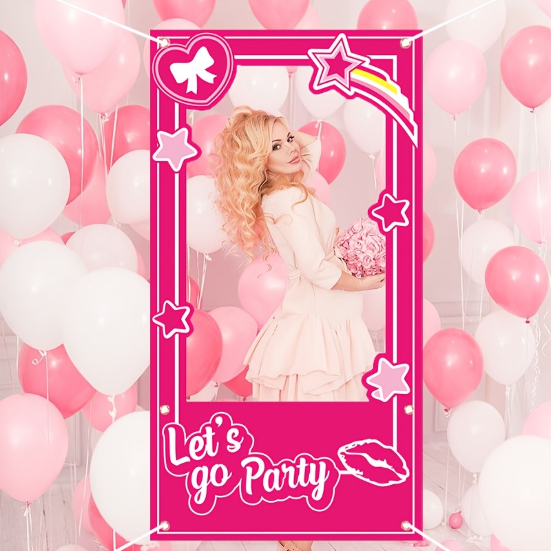 Photography Grid - A pink princess party photo screen