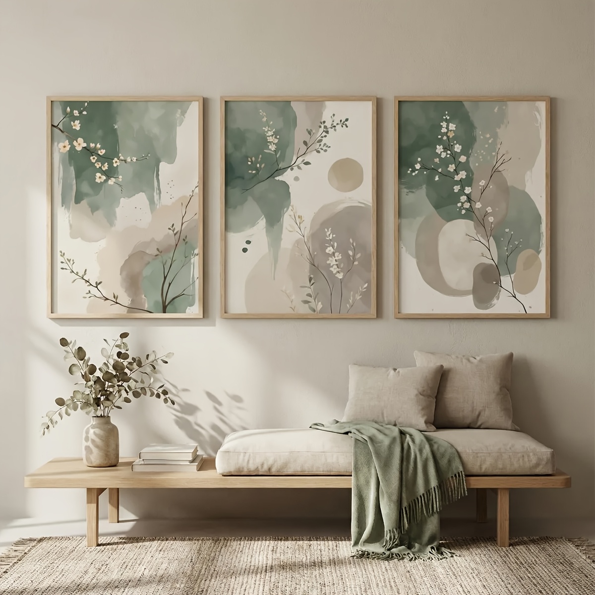 3pcs Japanese-Style Plant Canv - Photography Types 评论和价格