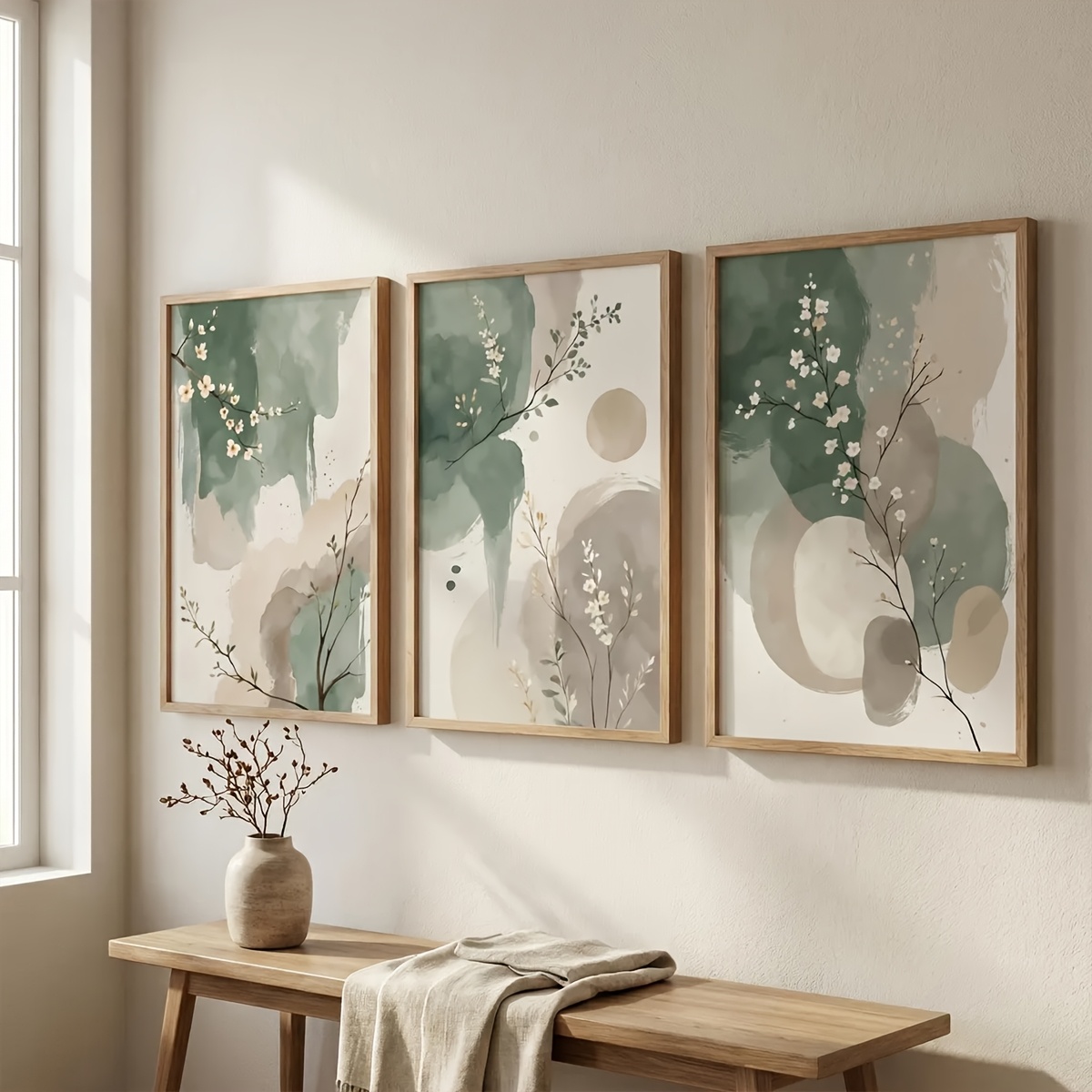 3pcs Japanese-Style Plant Canv - Photography Types 评论和价格