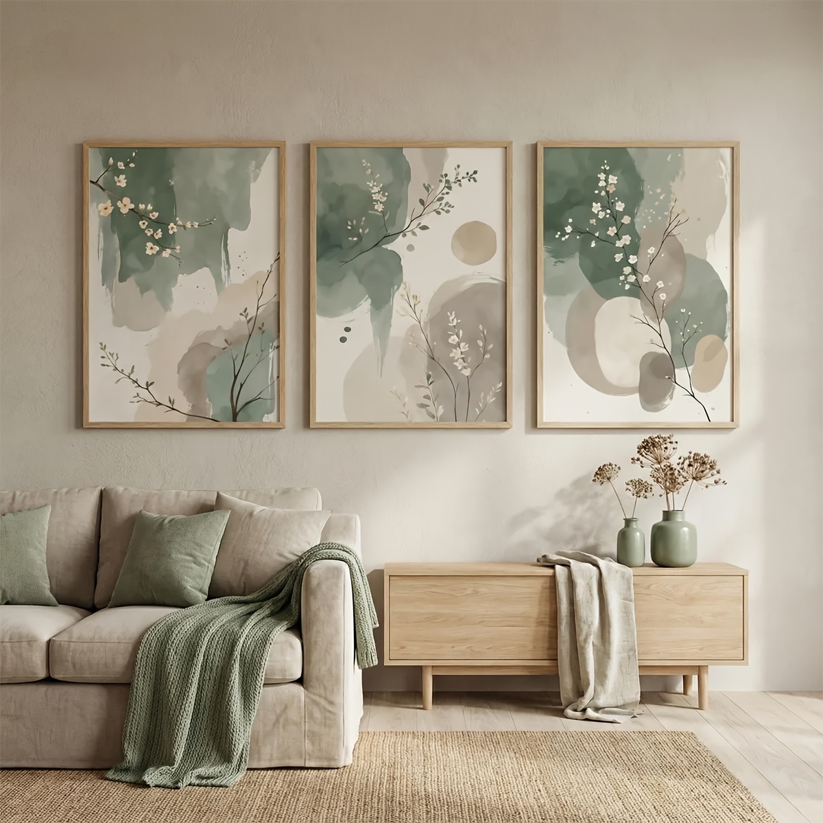 3pcs Japanese-Style Plant Canv - Photography Types 评论和价格
