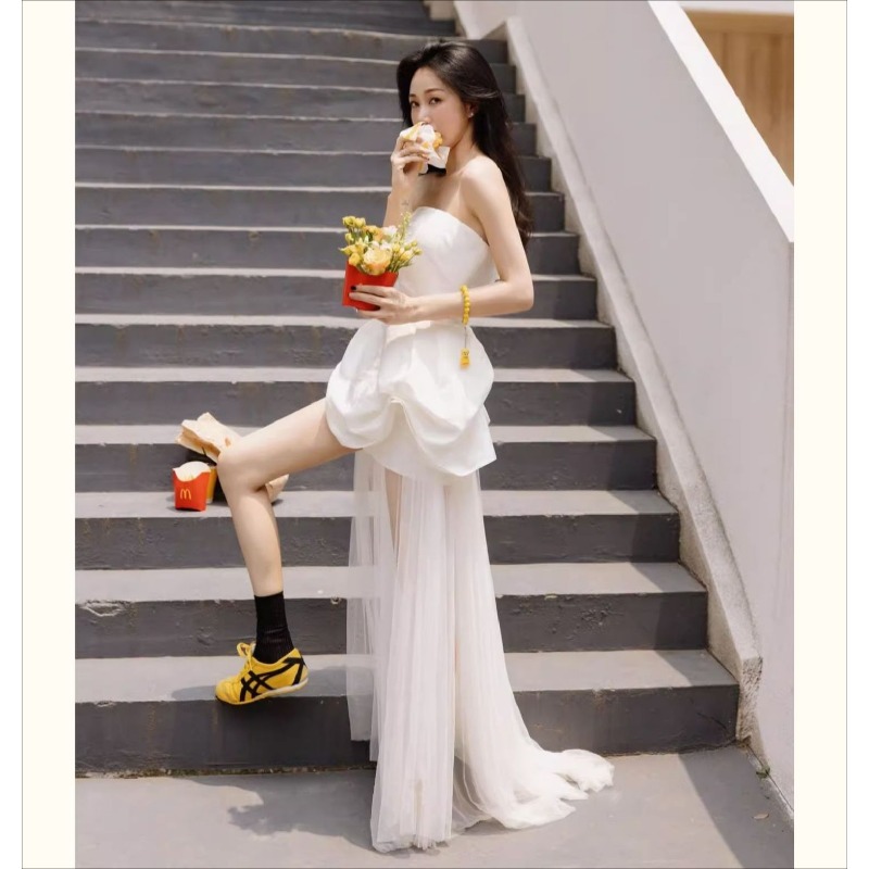 French White Strapless Morning - Photography Natural Lighting 评论和价格