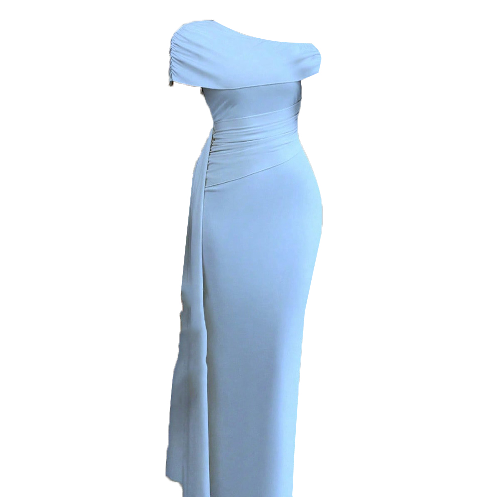 Elegant Light Blue One Shoulde - Photography Natural Lighting 评论和价格