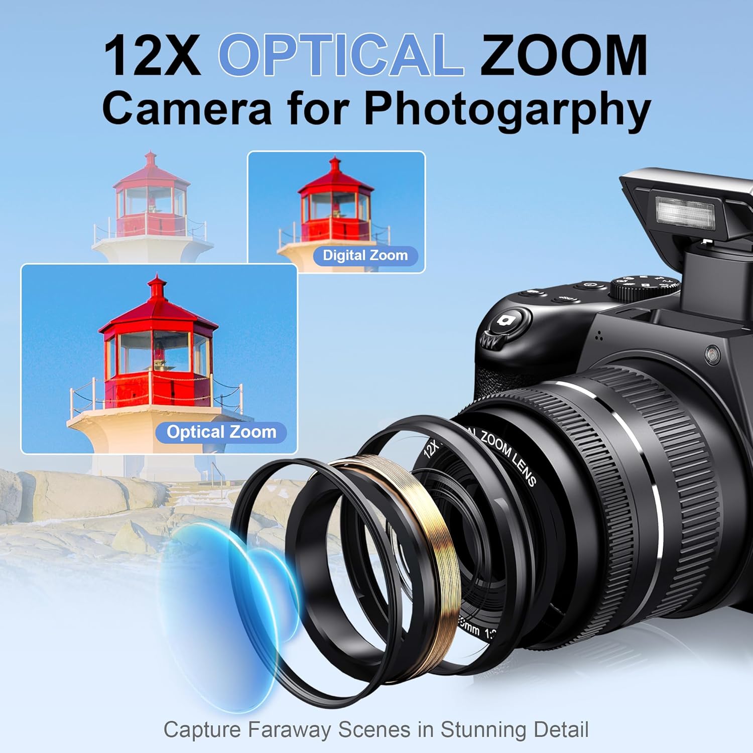 4K HD Digital Camera for Photo - Photography Natural Lighting 评论和价格