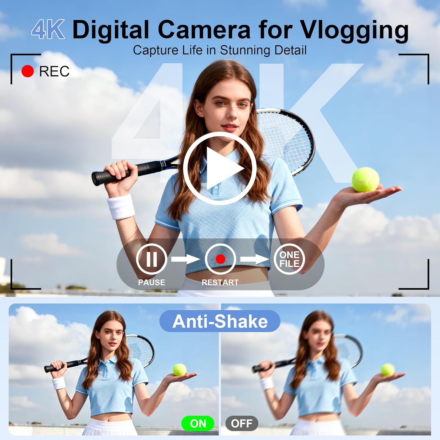 4K HD Digital Camera for Photo - Photography Natural Lighting 评论和价格