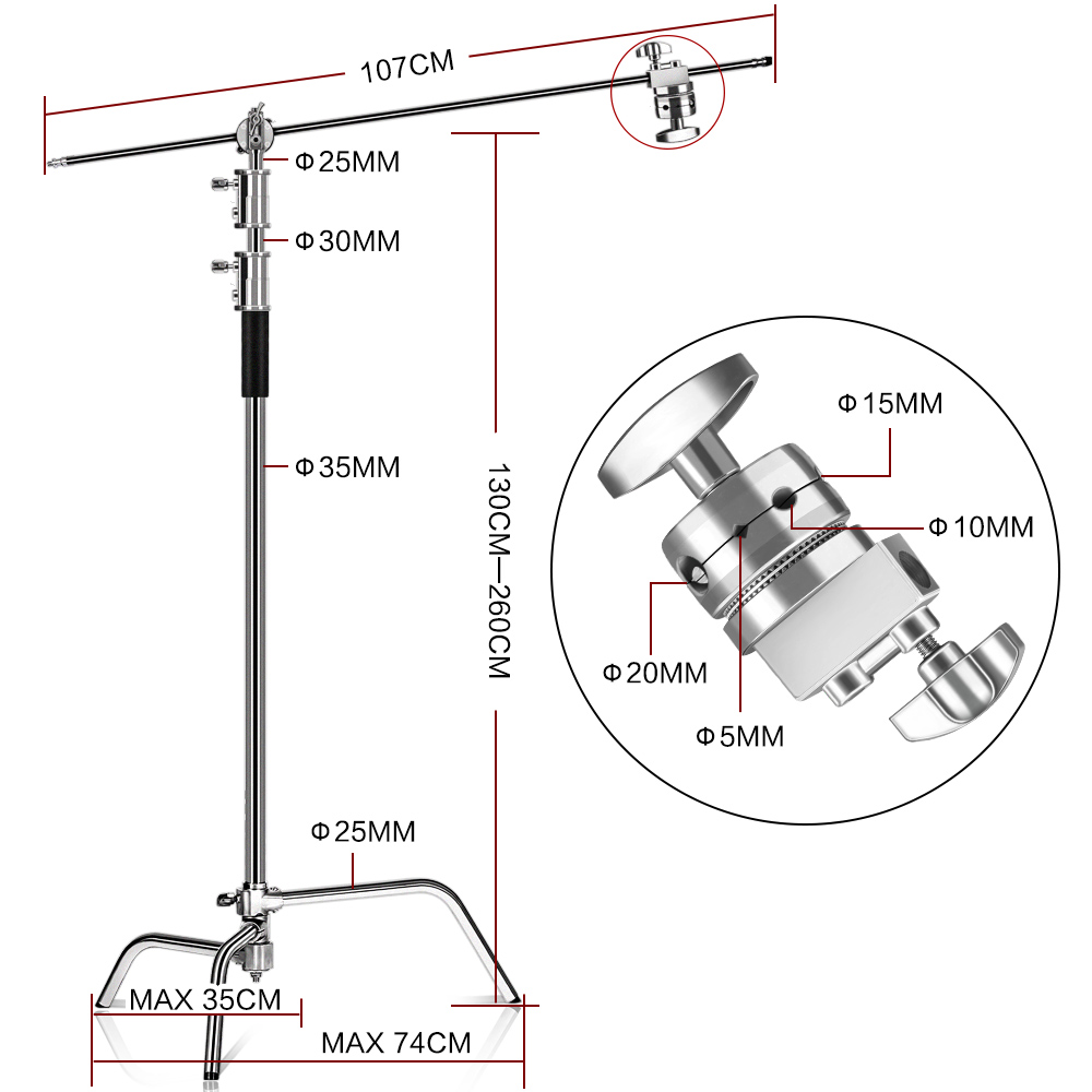 C-Stand Photography Stand Stai - Photography Umbrella Diffuser 评论和价格