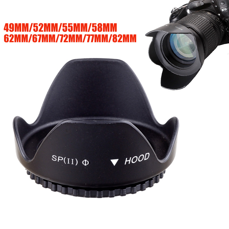 Universal Lens Hood 49mm 52mm  - Lens Hood Petal 评论和价格