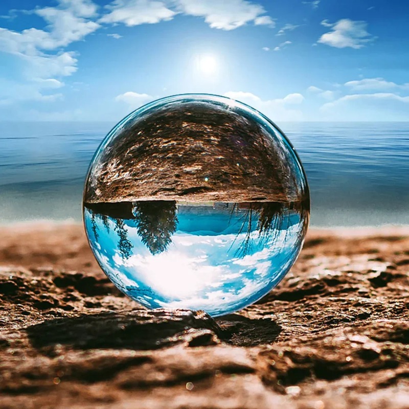 1PCS Clear Lens Globe Crystal  - Lens Ball Crystal 评论和价格