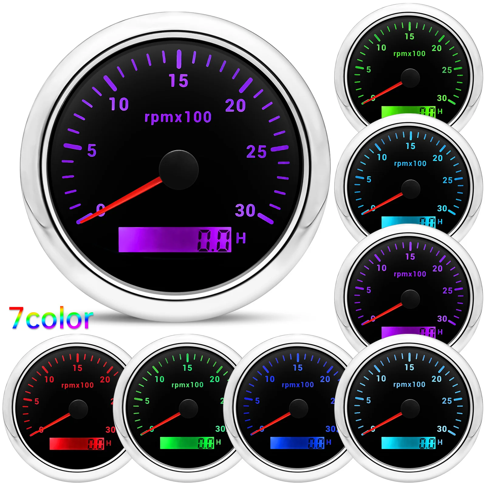 85MM Tachometer with LCD Hour  - Light Meter Incident 评论和价格