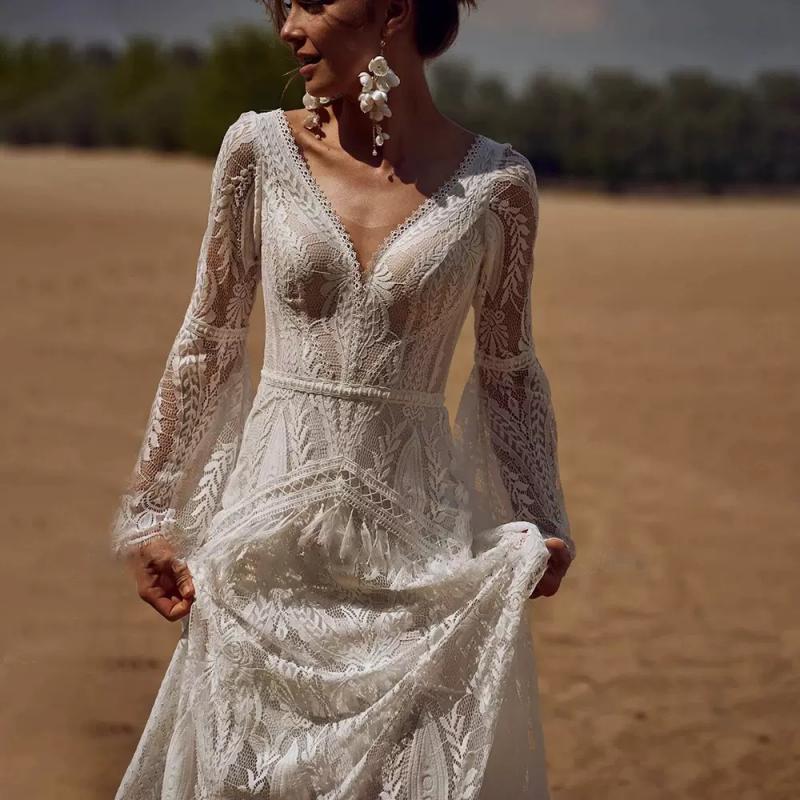 Lace Wedding Bohemian Style Tr - Photography Natural Lighting 评论和价格