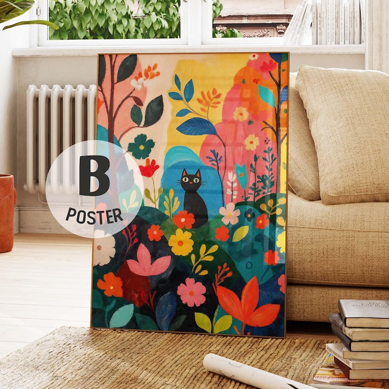3pcs Modern Garden Black Cat W - Photography Types 评论和价格