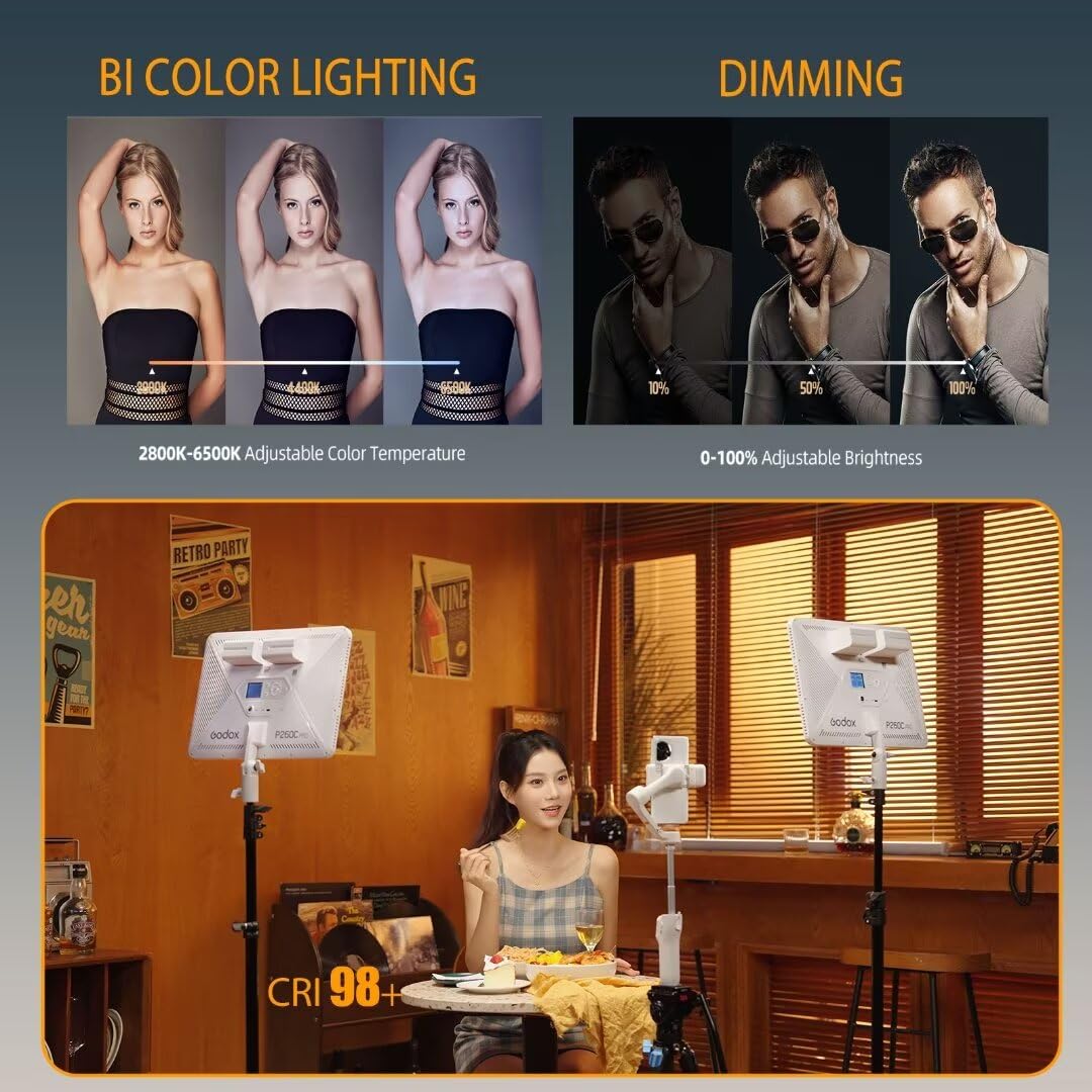 Godox P260C Pro LED Video Ligh - Video Led Light Panel 评论和价格