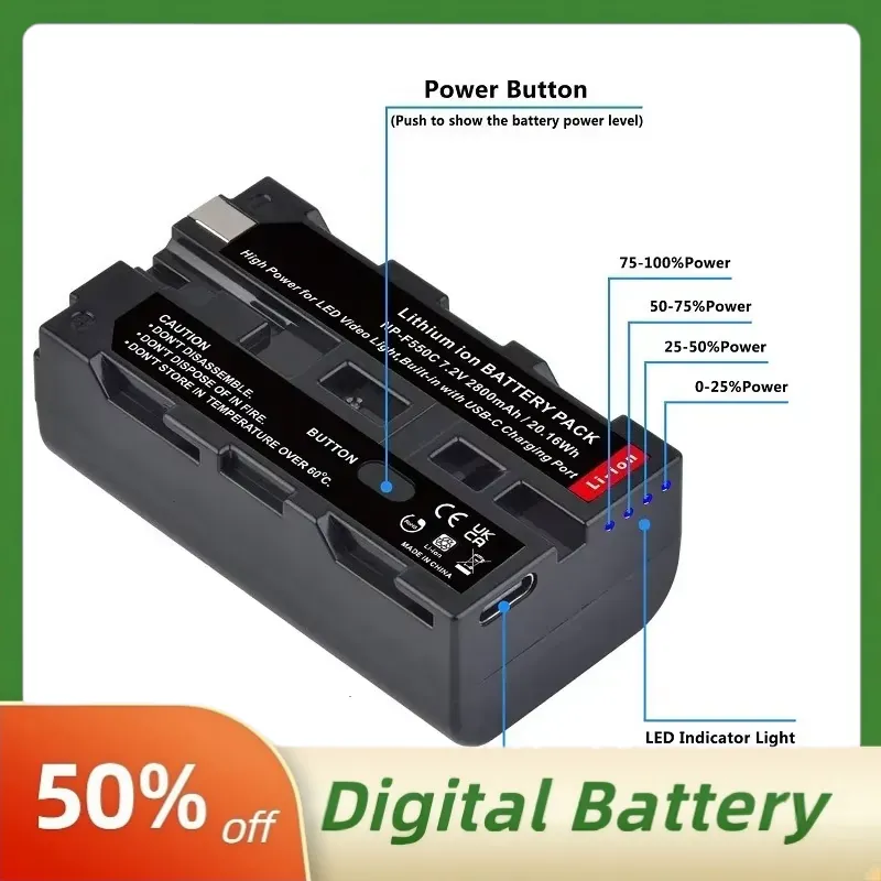 NP-F550C NP-F550 F570 Battery  - Video Led Light Panel 评论和价格