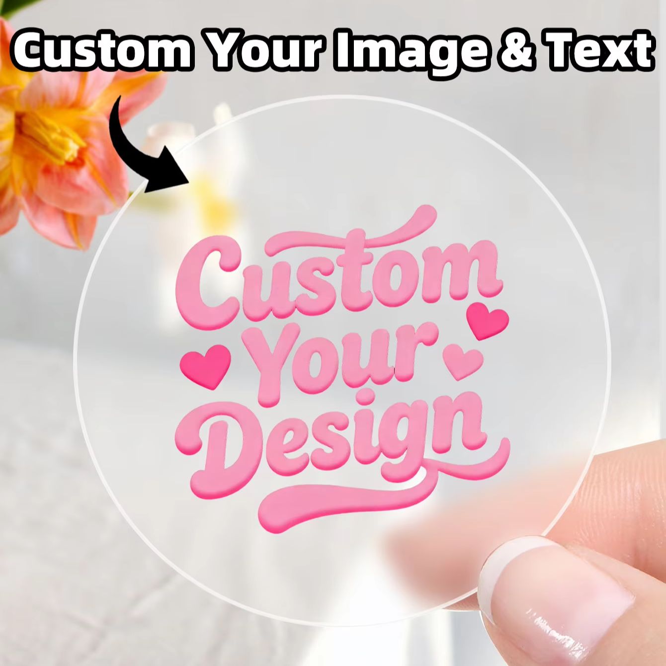 1-90PCS Custom Round Clear Sti - Photography Types 评论和价格