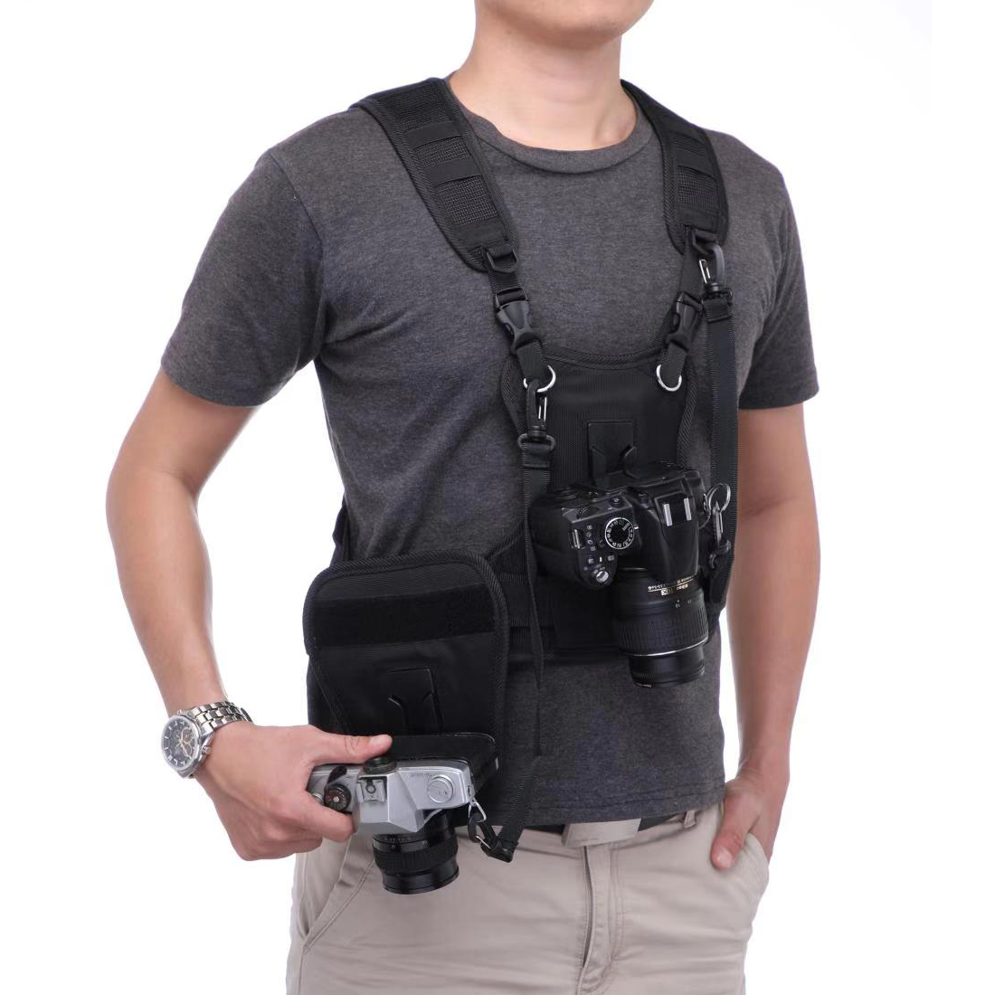 Carrying 2 DSLR Camera Double  - Photography Zone System 评论和价格