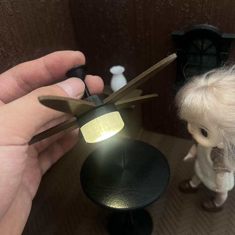 Miniature Ceiling Fan with LED - Photography Natural Lighting 评论和价格