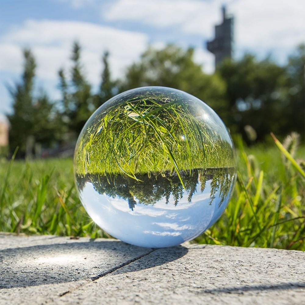 Round Crystal Glass Ball Trans - Lens Ball Crystal 评论和价格